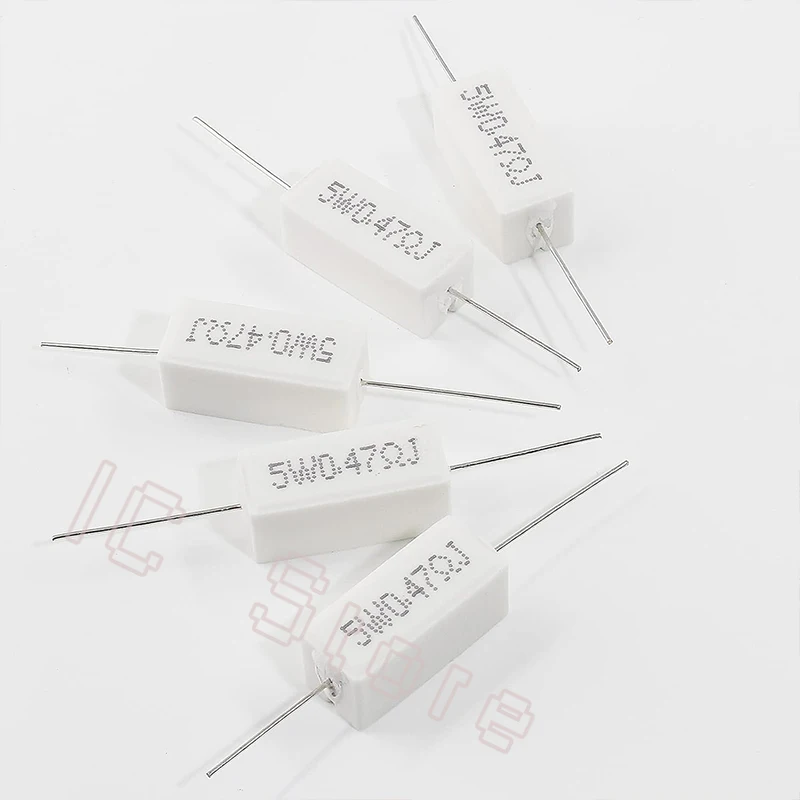 10 Cái 5W Xi Măng Chịu Lực Chống 0.01R ~ 150K 0.5R 1R 10R 100R 0.22 0.33 0.5 1 2 5 8 10 15 20 25 30 100 1K 10K Ohm