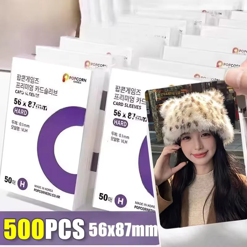 500/10PC Corea Buste per carte HD Trasparente Kpop Idol Card Custodia protettiva Photcards Protector Photo Case Box per Popcorn Card Holder