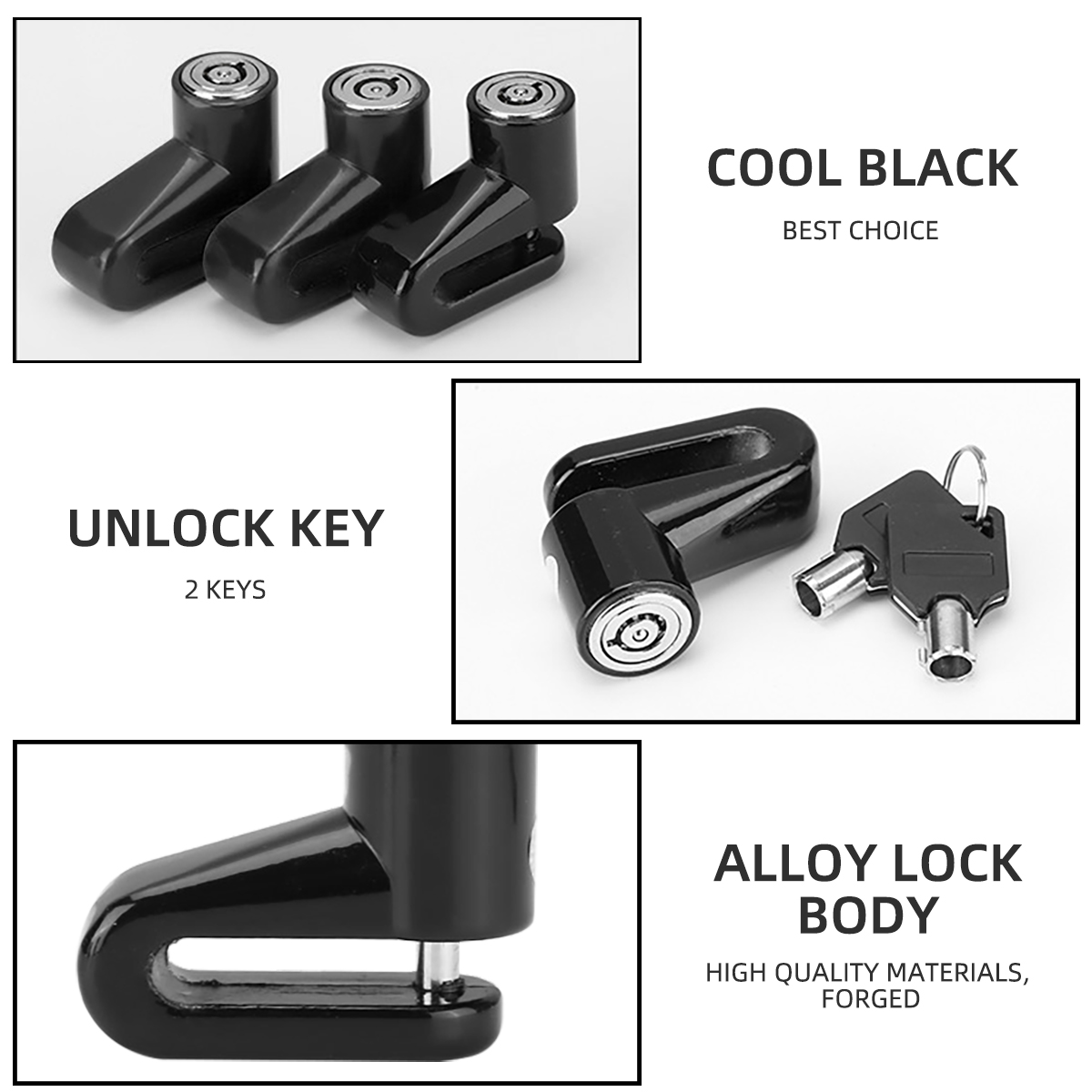 Bike Wheel Disc Brake Lock Safety Antitheft Lock for Motorcycle Scooter Disc Brakes Wheel Locker Motorcycle Accessories
