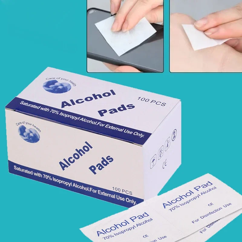 100 pz monouso salviette umidificate per antisettico pelle pulita gioielli cellulare per la disinfezione uso strumenti puliti del tatuaggio