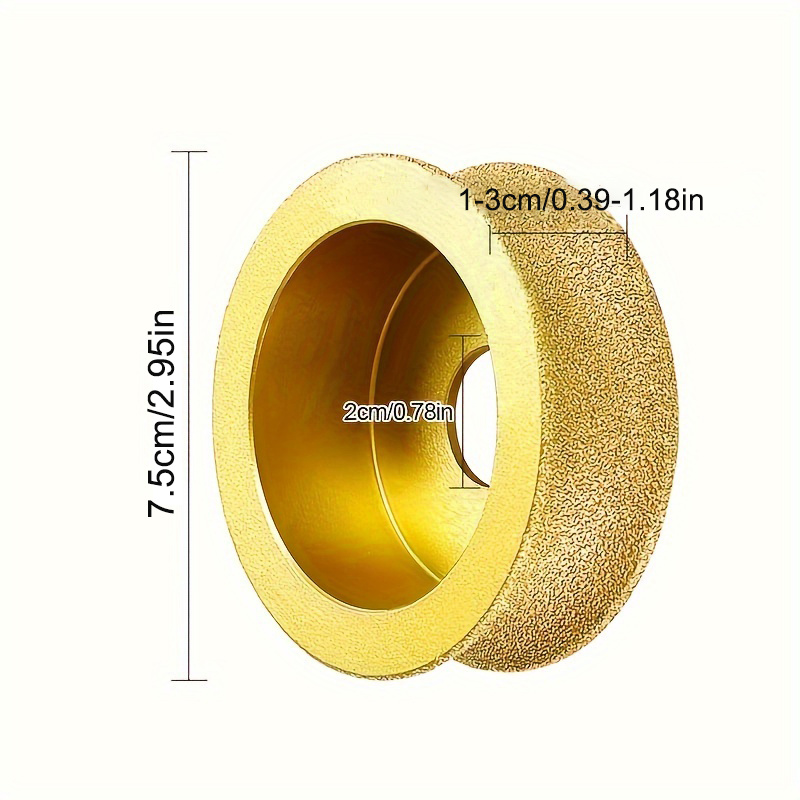 1pc 건식 진공 Brazed 다이아몬드 라운드 연마 휠 타일 석영 대리석 화강암 돌에 대 한 20mm 보어 직경 세라믹 가장자리 휠