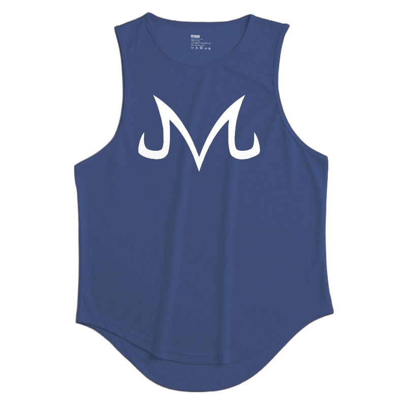 夏のフィットネススポーツタンクトップメンズ通気性ルーズフィットトレーニングノースリーブ Tシャツ速乾性ベストアニメ ZT 服