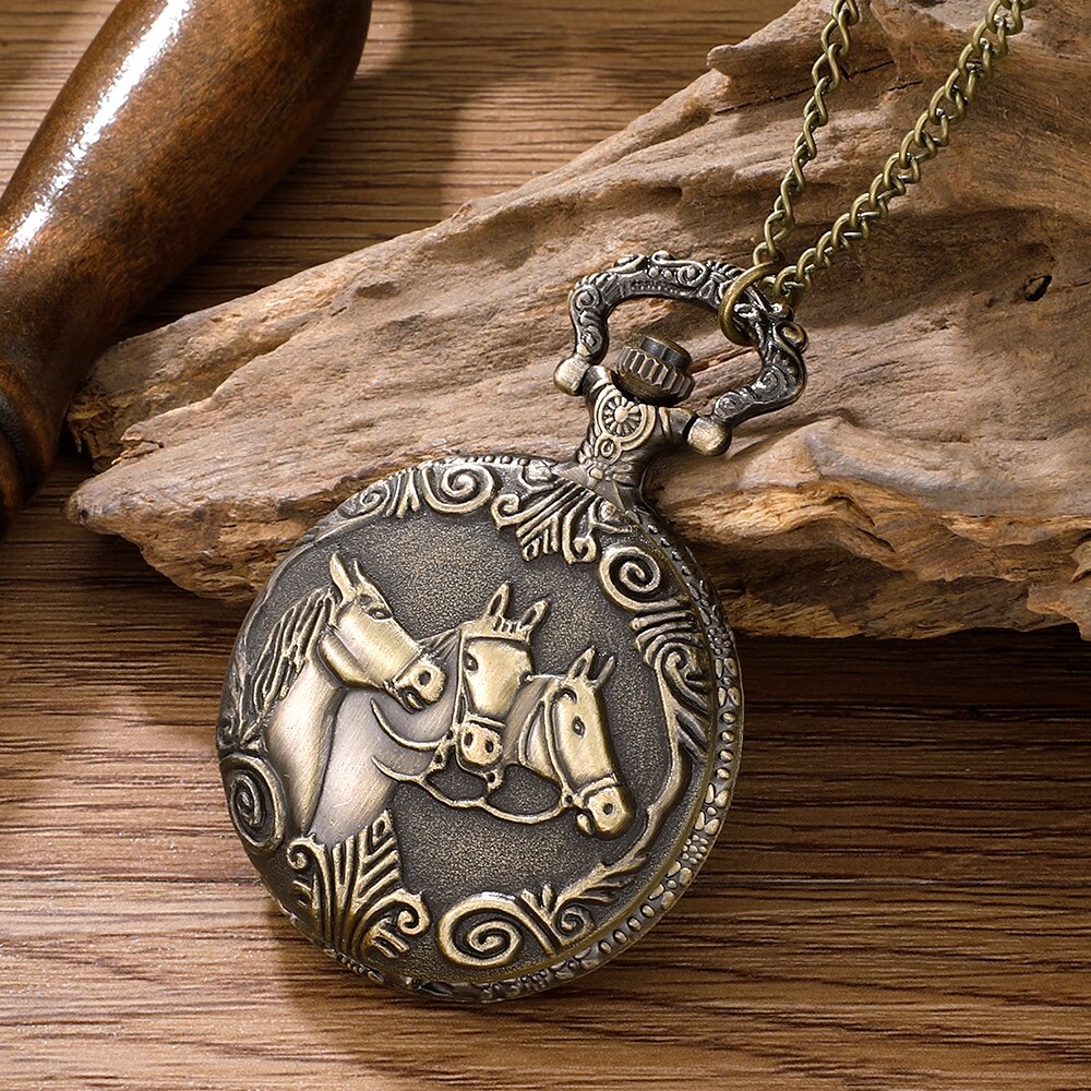 Taschenuhr antike Steampunk Vintage Quarz Taschenuhr Roségold Gehäuse Halskette Anhänger Uhr Kette Herren Frauen