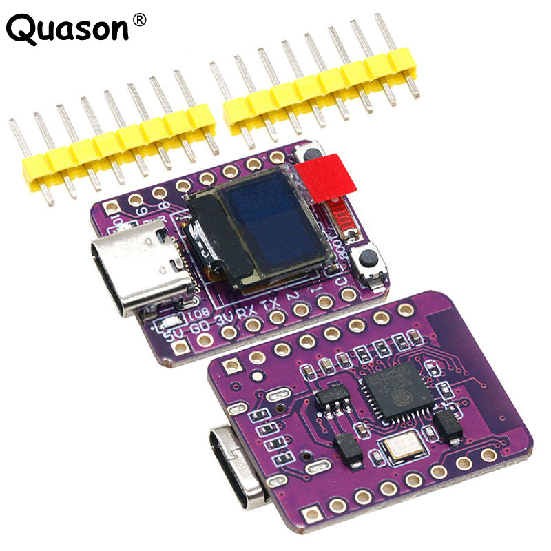Плата разработки OLED ESP32-C3 с 0,42-дюймовым OLED-модулем, керамической антенной, Wi-Fi, Bluetooth, ESP32 Supermini, макетная плата