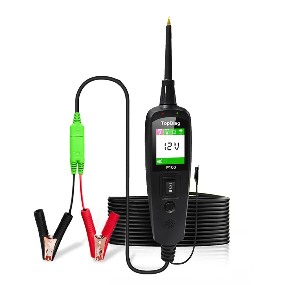 JDiag P100 Kit de sonda de circuito de energía automotriz probador de circuito Detector de voltaje de coche sistema eléctrico 12V 24V herramienta de diagnóstico de coche