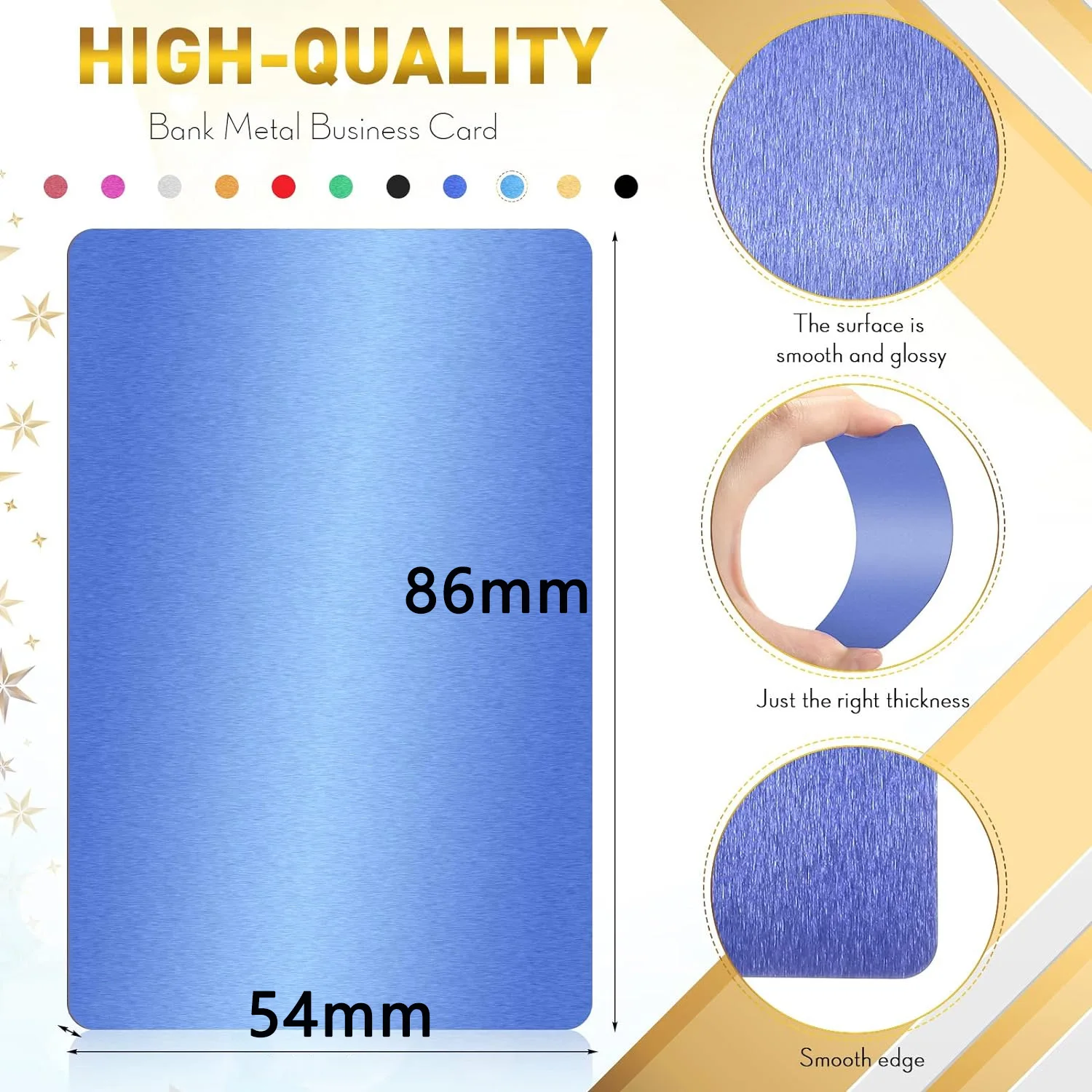 Twotrees 20/50/100pcs โลหะนามบัตร Anodized หนา 0.2 มม.-สีอลูมิเนียมการ์ดเปล่าเลเซอร์แกะสลักการ์ด DIY