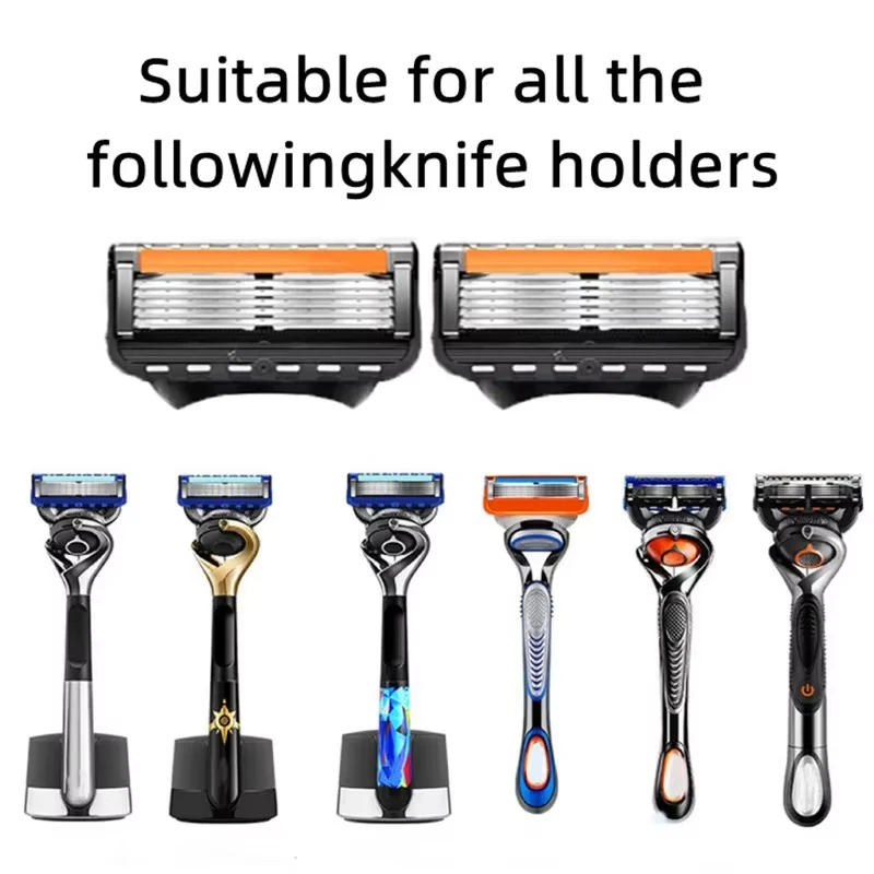 XIAOMI Shaving Razor Shaver Five Layer Blade Manual Razor Blade Men's Face Razor Vintage Beard Blade 8 Blade Razor Holder Sets