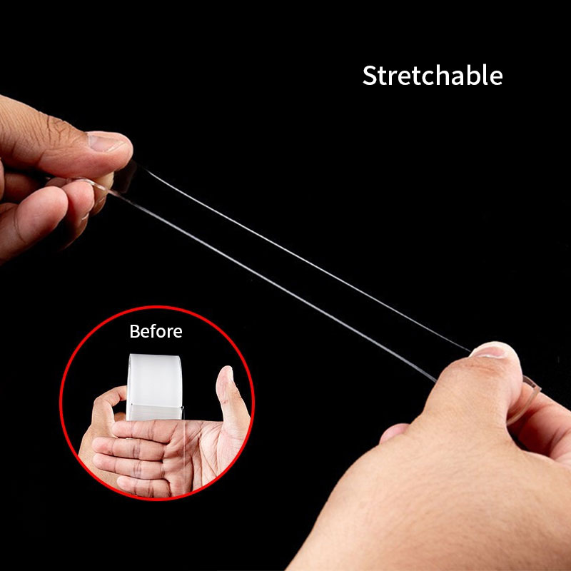 Nano fita dupla face extra forte adesivo antiderrapante cozinha banheiro reutilizável à prova dwaterproof água super transparente fita