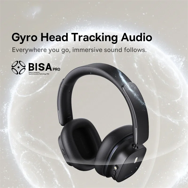 Baseus Bowie 30 Max auriculares Bluetooth 45dB cancelación de ruido Hi-res LDAC auriculares sobre la oreja Audio espacial 3D auriculares inalámbricos