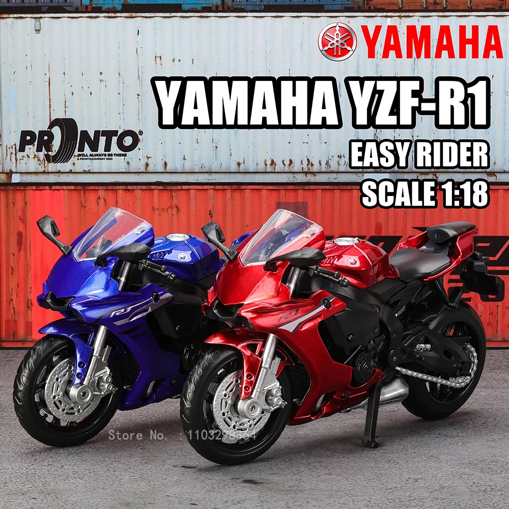 MSZ 1:18 Yamaha YZF-R1 motocykl aluminiowy Model samochodu zabawka dla dzieci odlewany model motocykla