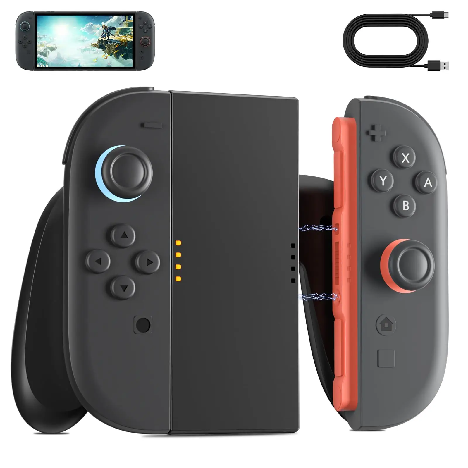 Mini soporte de agarre de carga para Switch 2, mango Joy-con, controlador de juegos, soporte de carga de conexión magnética para Switch 2