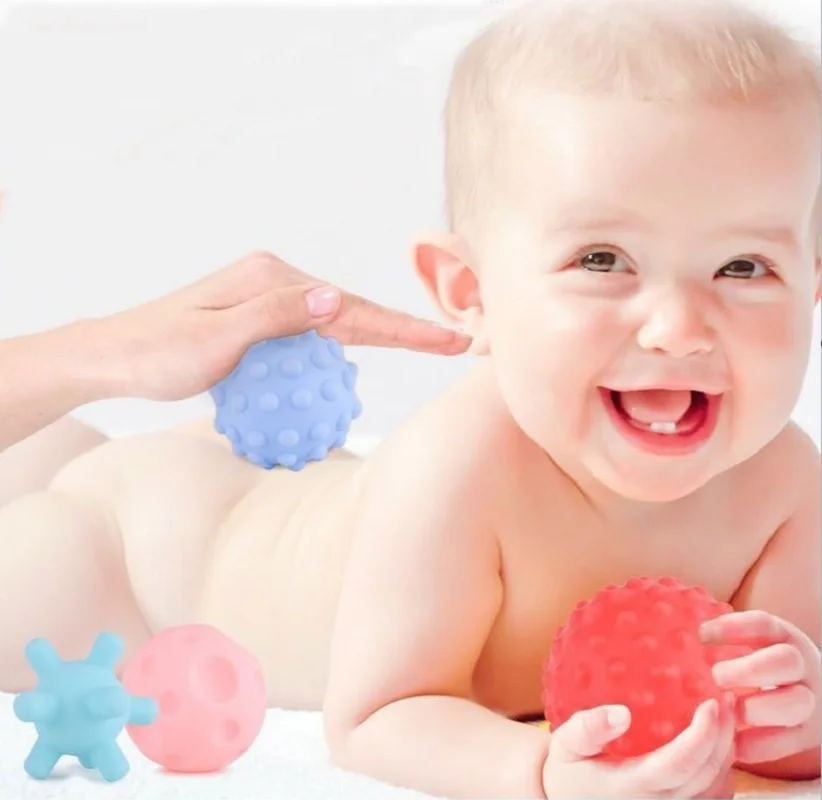 ของเล่นเด็ก Sensory Balls ชุด Textured Hand Touch จับนวด 0 12 เดือนทารกสัมผัส Senses Development ของเล่นสําหรับทารก