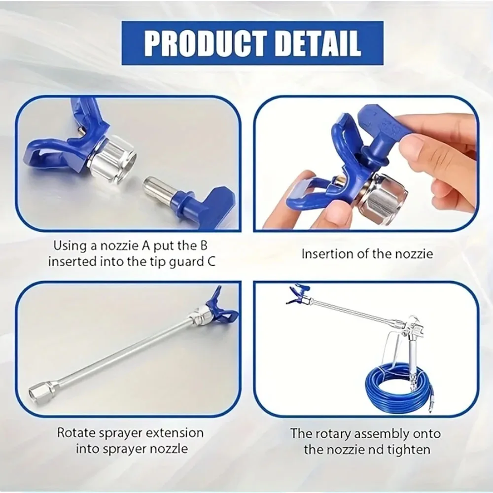 The Blue Nozzle Is Suitable For Airless Spray Guns And Spray Machine Accessories, Providing A Smooth Spray Painting Experience