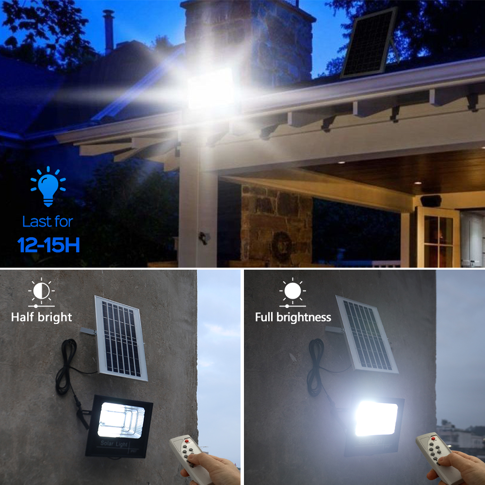 LED Solar Lights 500W 300W 200W 100W 50W Lamp Waterproof Outdoor Lighting Garden Spotlight External Reflector Wall Floodlight
