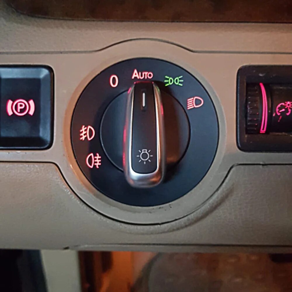 ゴルフジェッタ MK5 MK6 GTI パサート B6 B7 CC トゥーランティグアンヘッドライトスイッチランプスイッチフォグヘッドライトノブ