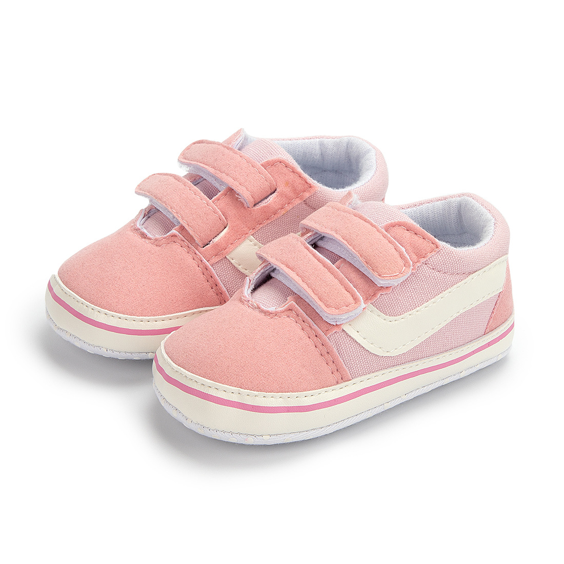 Sơ Sinh Bé Gái Bé Trai Mềm Đế Giày Chống Trơn Trượt Canvas Sneaker