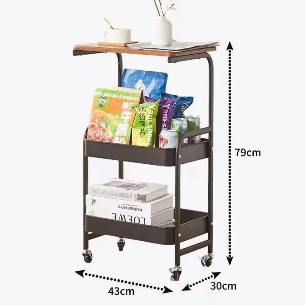 Carrello mobile ultra sottile impermeabile multiuso antiruggine domestico moderno e semplice con ruote portaoggetti multistrato