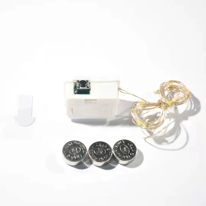 5 ชิ้นไฟ LED Fairy ปุ่มแบตเตอรี่ Light String คริสต์มาสงานแต่งงานปีใหม่ห้องนอนห้องนั่งเล่นตกแต่งสวน Garland