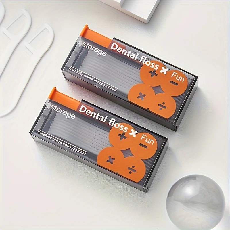 Automatic Portable Floss Storage Box Auto Refillable Oral Hygiene Care Pick Dispenser Contains 10Pcs  Pops Up Dental Floss