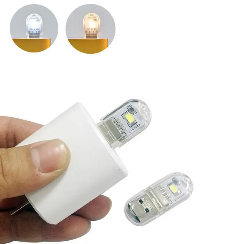USB Plug Lamp LED Light Mini Book Light Table Reading Nightlight Eye Protection Small Light For Power Bank Laptop PC Computer