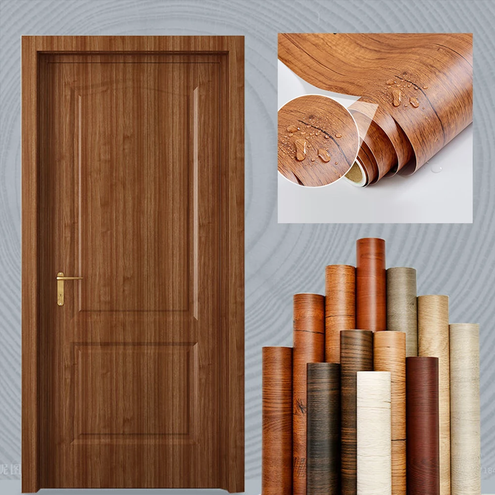 Cửa Gỗ Giấy Dán Tường Vinyl Tự Dính Chống Thấm Nước Tiếp Xúc Giấy Cho Phòng Khách Nhà Bếp Tủ Đồ Nội Thất Đổi Mới Miếng Dán