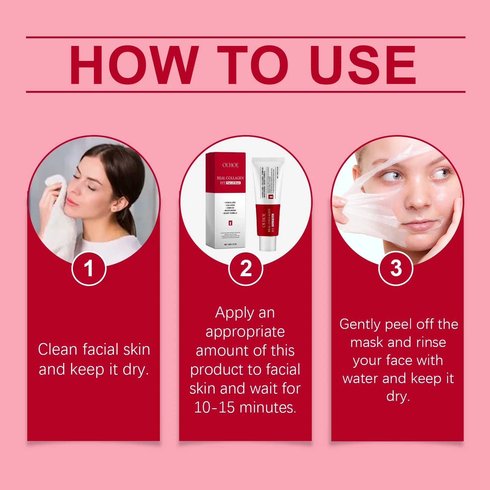 Mascarilla exfoliante de colágeno, mascarilla para envolver durante la noche, mascarilla hidratante de colágeno hidrolizado, cuidado de la piel coreano