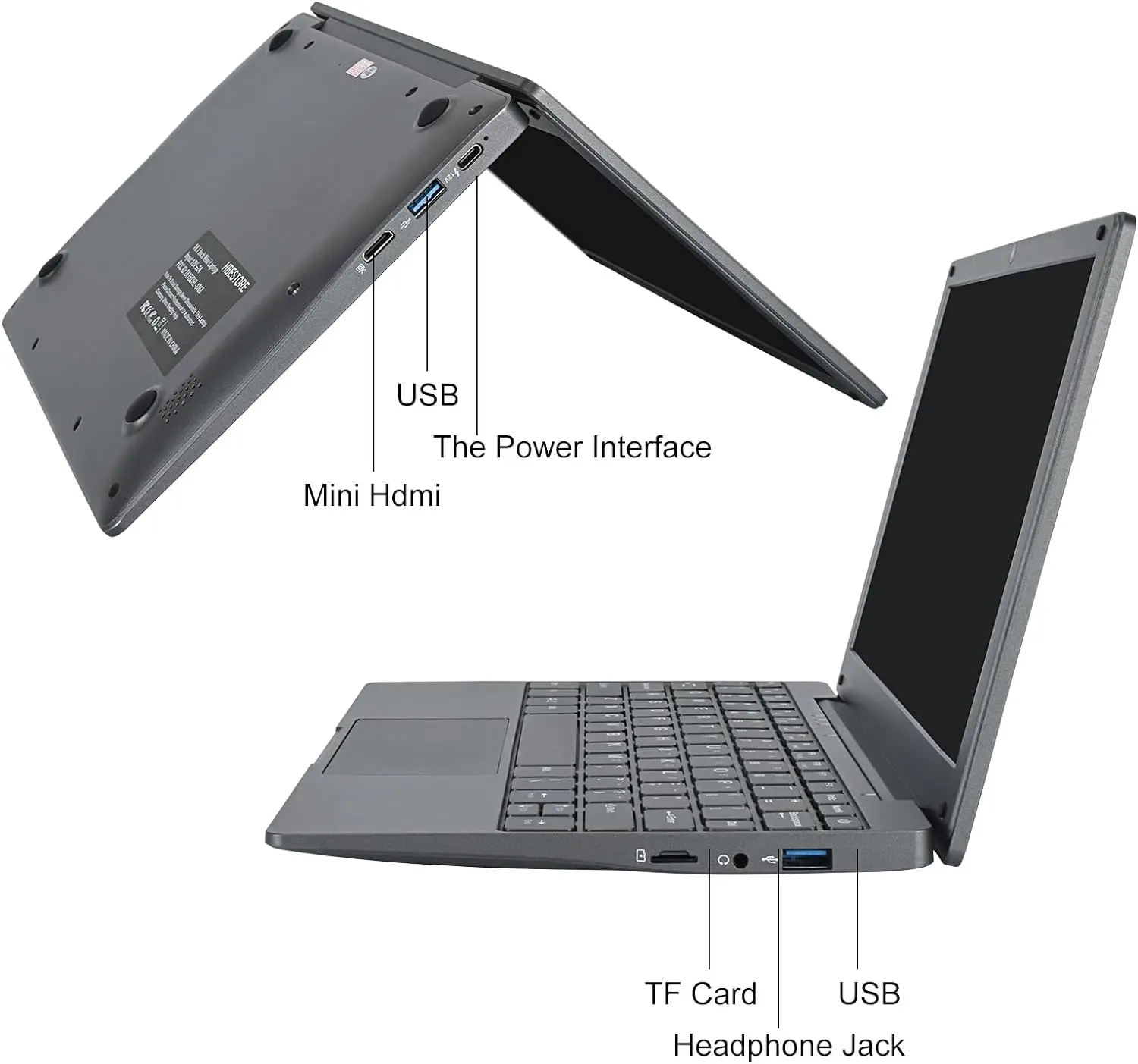 Windows 11 Laptop para Crianças e Mulheres, Notebook, Computador, Intel Celeron, N4020, Aprendizagem, Netbook, 8GB, 128GB, 10,1"