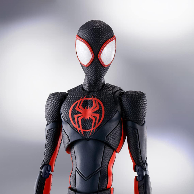 SHF スパイダーマンアクロスザスパイダーバースマイルモラレスアクションフィギュア PVC グッズモデル 15 センチメートルマーベル CT スパイダーマン置物おもちゃ