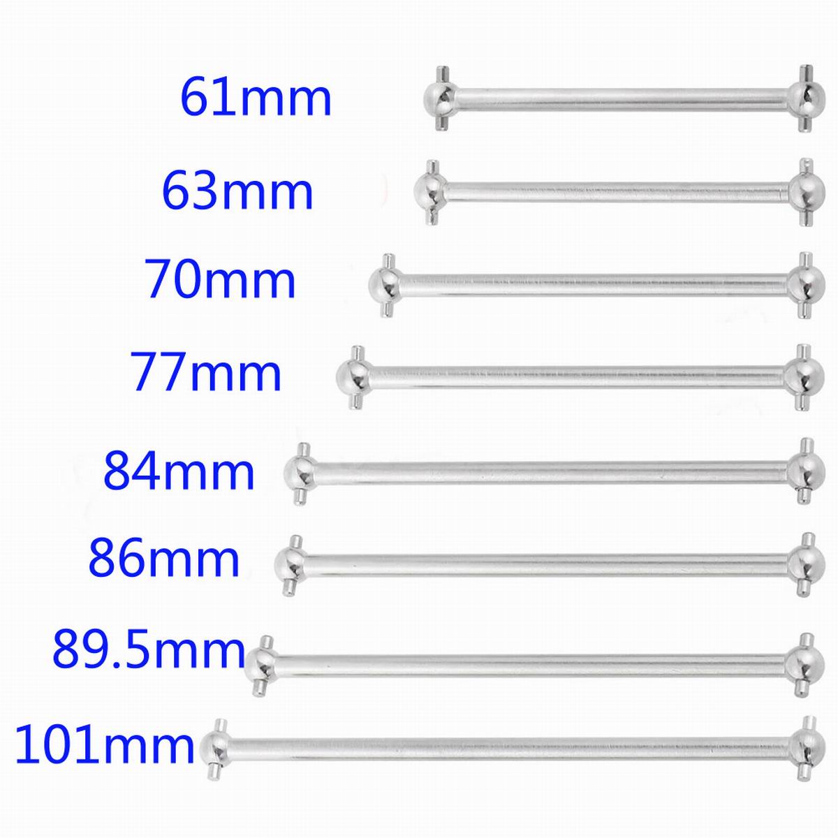 2 шт. 61 63 70 77 84 86 89,5 101 мм приводной вал Dogbone трансмиссия CVD для Traxxas Tamiya Hpi HSP Wltoy 1/10 RC Car