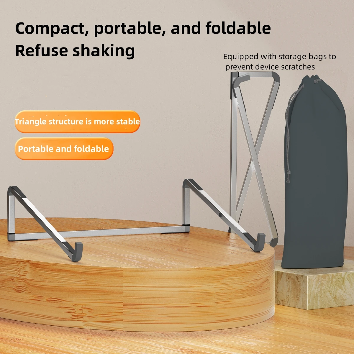 Soporte para ordenador portátil para Macbook, plegable, ajustable, de aluminio, para ordenador, Pc, tableta, portátil, disipación de calor