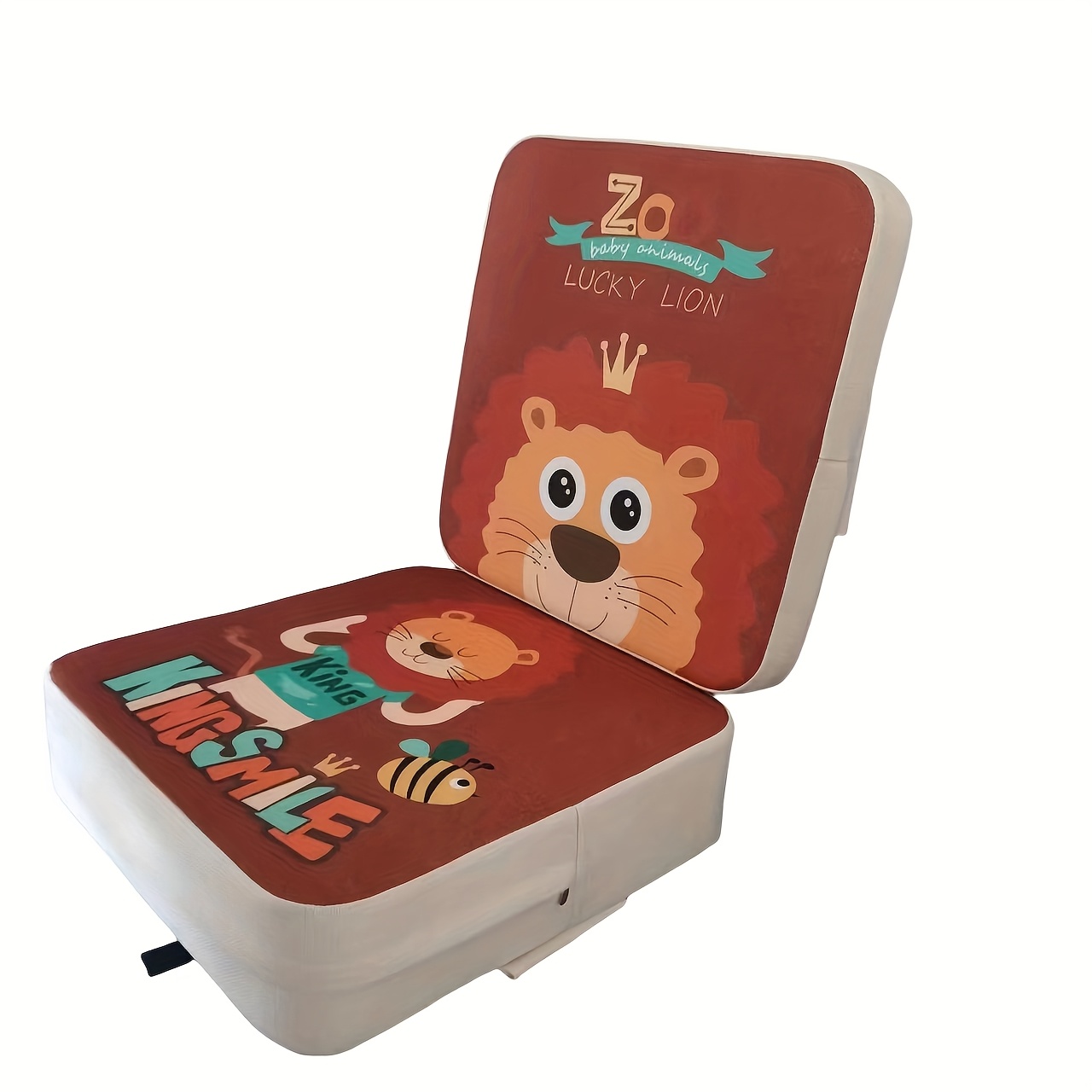 Almofada de assento de reforço com tema de leão para cadeiras de jantar - Poliéster, leve, antiderrapante e design respirável almofada de conforto portátil