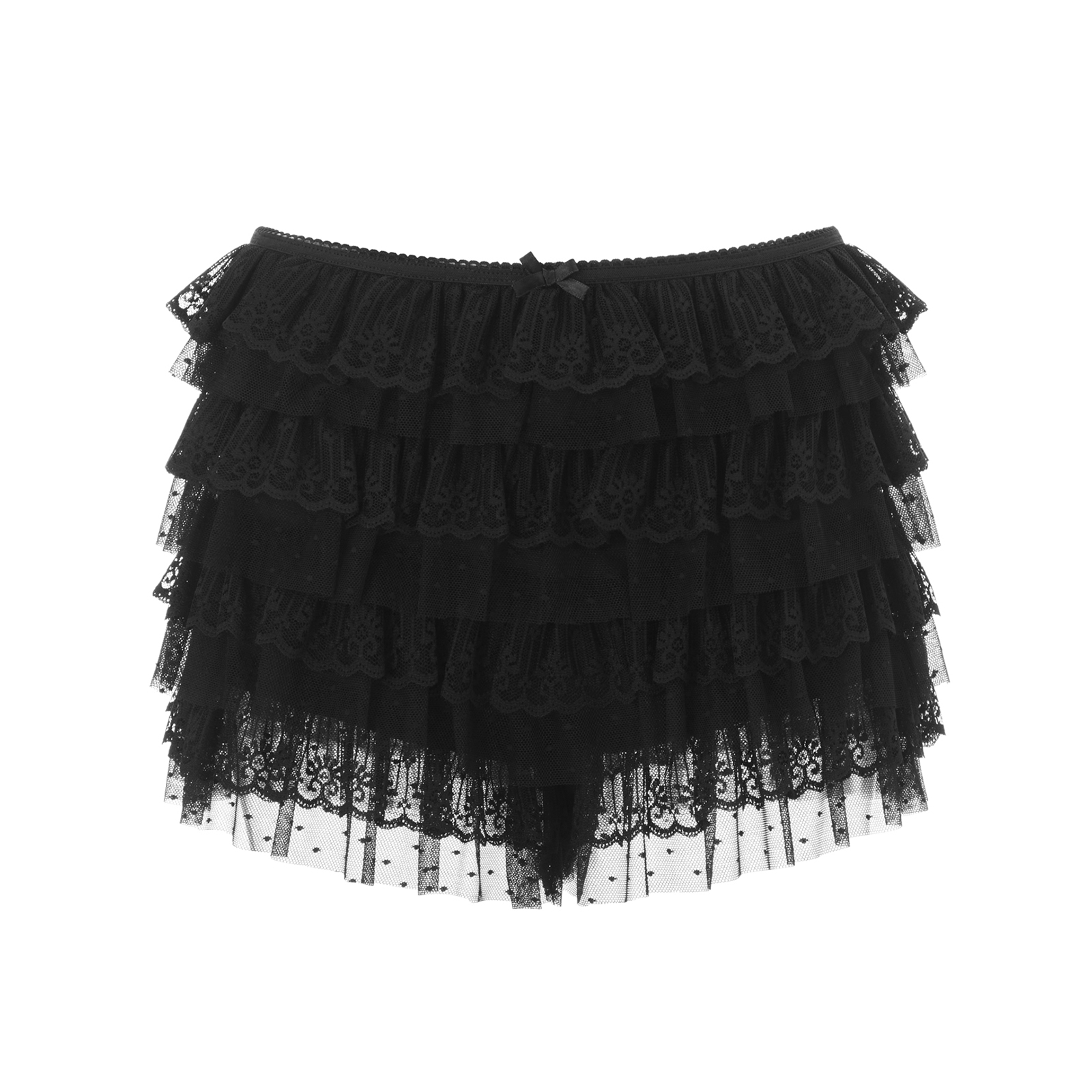 Maemukilabe süßeste Mesh Layers Booty Shorts Coquette Tiered Rüschen Spitze Bloomers Frauen Kawaii Rüschen Hosen Y2k Fee Kleidung