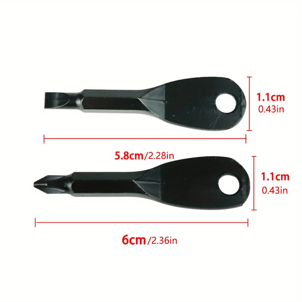 Set di cacciaviti a taglio Phillips portatili Portachiavi Portachiavi Mini portachiavi tascabile Cacciavite a croce Strumento di riparazione Gadget EDC Piccolo