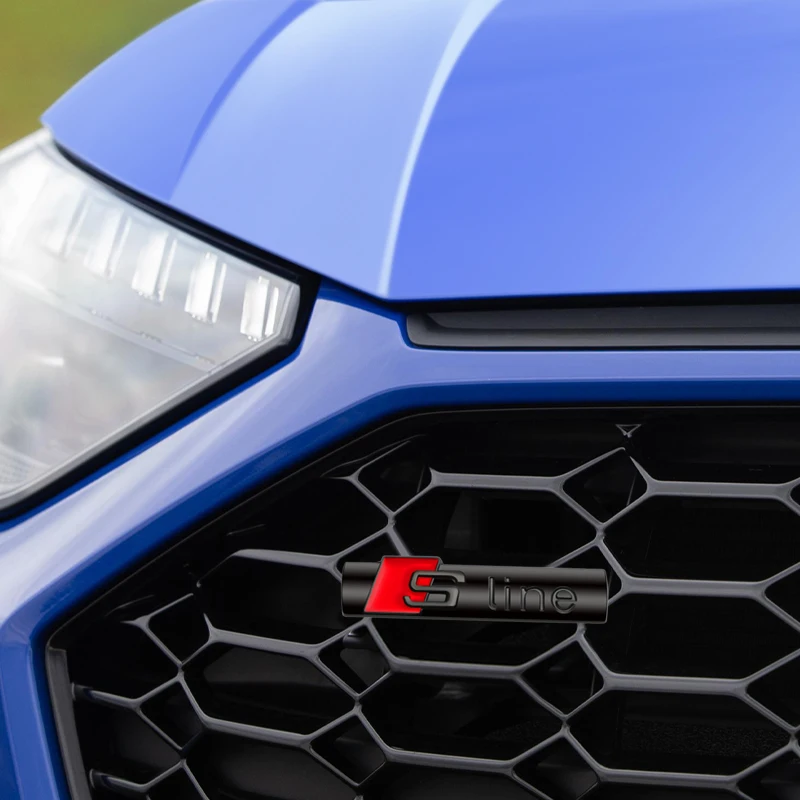 Emblemat samochodowy Grill przednia maska Grille do Audi Sline S line A4 B6 B8 S1 S2 S3 S4 S5 S6 A1 A3 A6 C5 A5 A8 Naklejki samochodowe