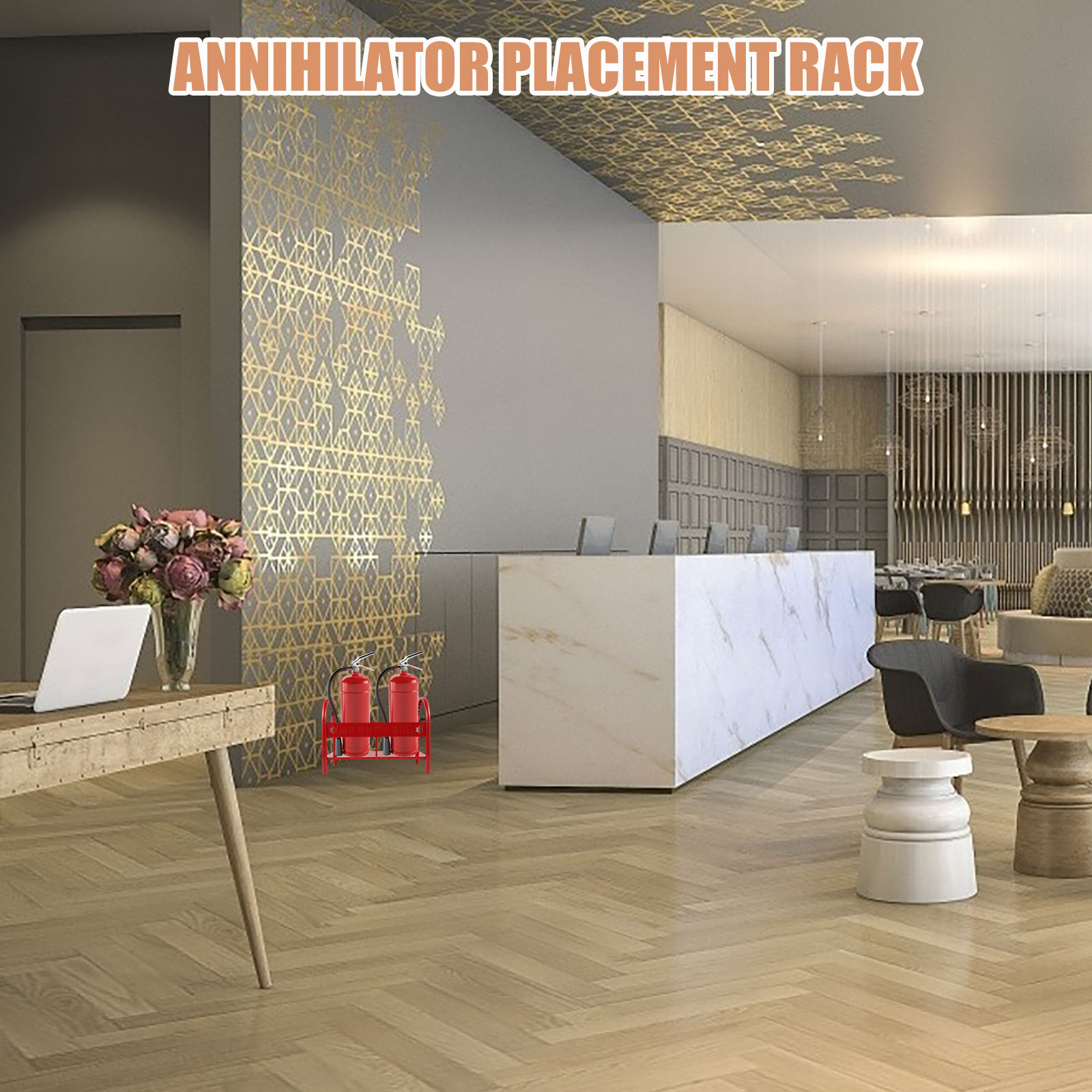 Feuerlöscher-Basis für 3–5 kg Pulver, stabile Kunststoff-Montage, schnelle Montage, Bodenständer für den Heimgebrauch, Fluchtleiter