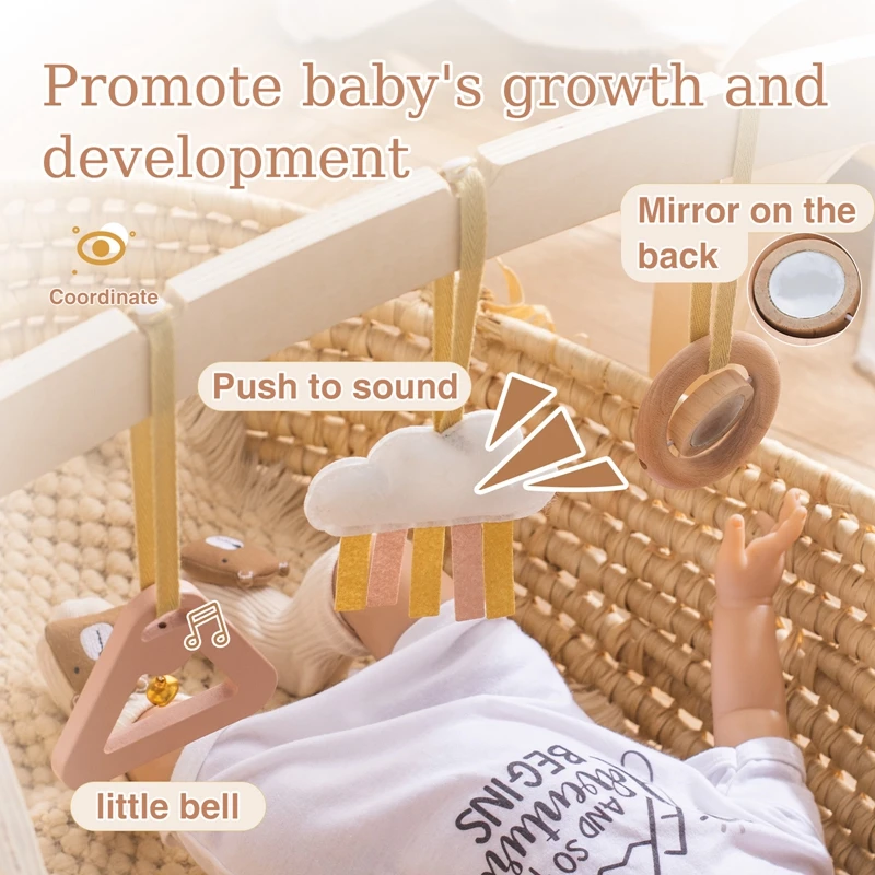 เด็กทารก GYM จี้ของเล่น Soft Felt เพลง Rattle ผ้าฝ้ายโครเชต์ Mobile Crib Teether จี้สําหรับทารกกิจกรรม GYM ของเล่นของขวัญ