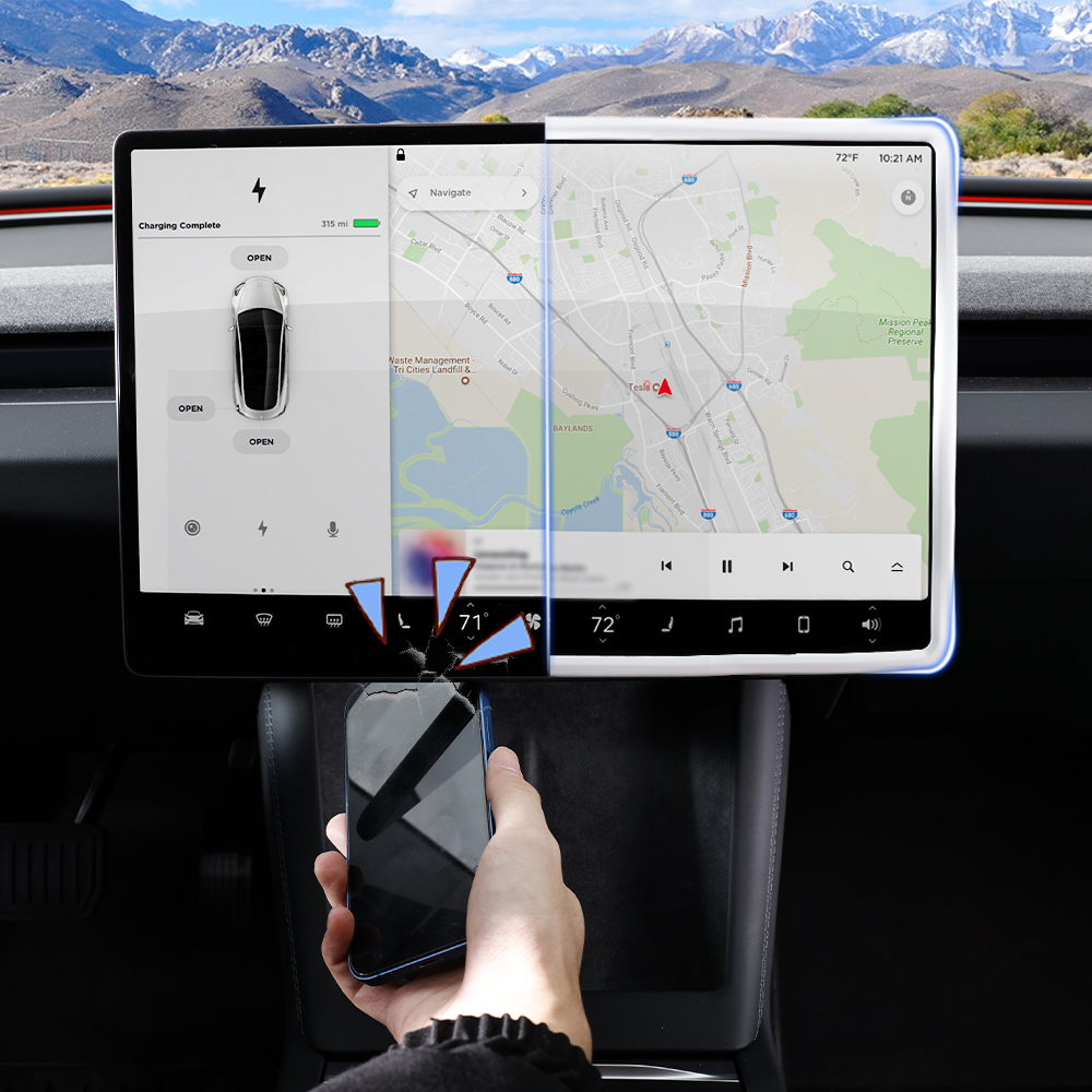 IPENGEN Para Tesla Highland Protetor de Tela Quadro de Silicone Display Edge Acessórios de Controle Central Para Tesla Modelo 3 Y