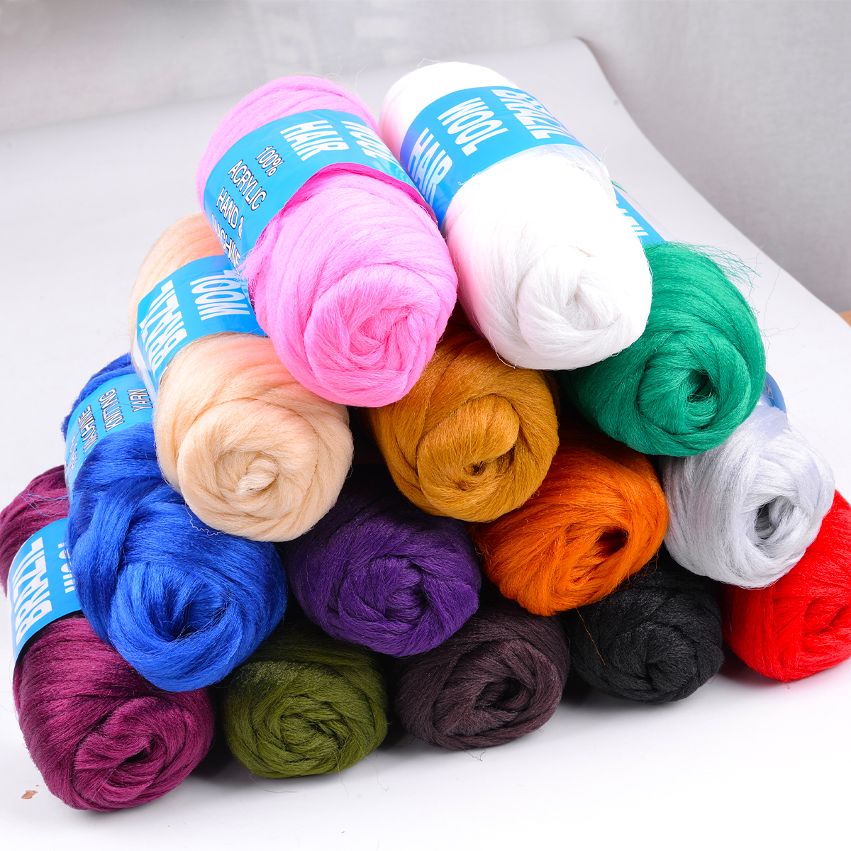 女性のための合成かぎ針編みのヘアエクステンション,ブラジルのウールの人工毛,アフリカの髪,ストランド,偽の髪,4パック