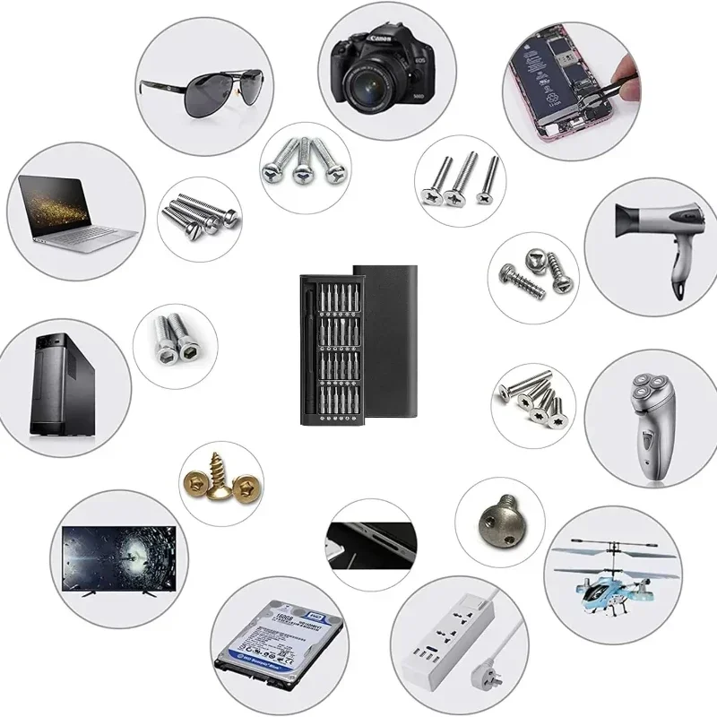 Conjunto de chave de fenda magnética 25 em 1, kit de bits, eletrônica de precisão, computador, pc, telefone, desmontagem, ferramenta de manutenção multifuncional
