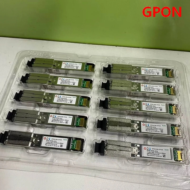 PON STICK EPON GPON XPON SFP ONU Stick com conector MAC SC DDM módulo pon HGU 1490/1330nm PPPoE IPoE 1.25Gbps 802.3ah