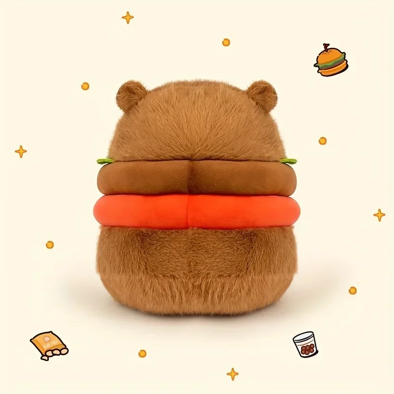Capybara Plush ของเล่นรูปร่าง 20 ซม.7.87 นิ้วแฮมเบอร์เกอร์,Capibara Plush ของเล่นรูปร่างแฮมเบอร์เกอร์,วันหยุดที่ดีที่สุดของขวัญ