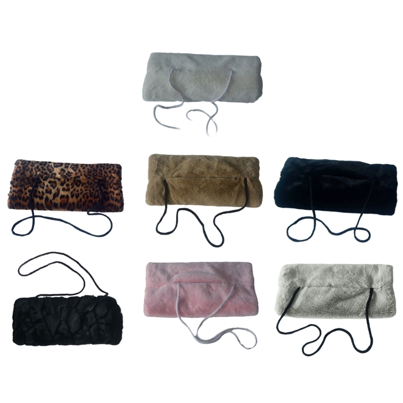 Winter Warm Plush Hand Muff Adult Unisex Cold Weather Hand Warmers with Pocket