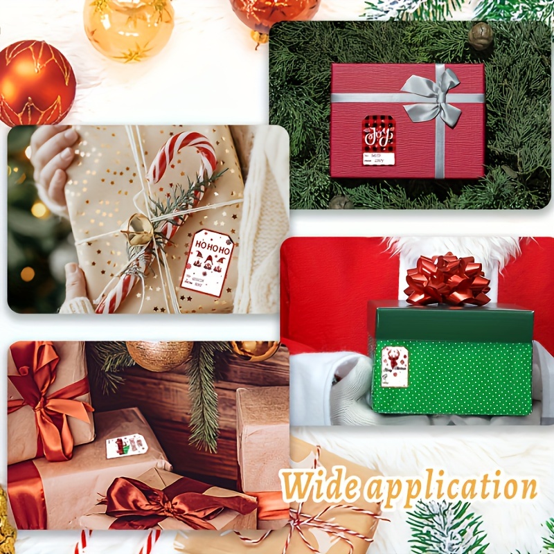 80 ชิ้น Self กาวแท็กของขวัญคริสต์มาสคริสต์มาสแท็กชื่อคราฟท์คริสต์มาสสติกเกอร์คริสต์มาสนําเสนอป้าย