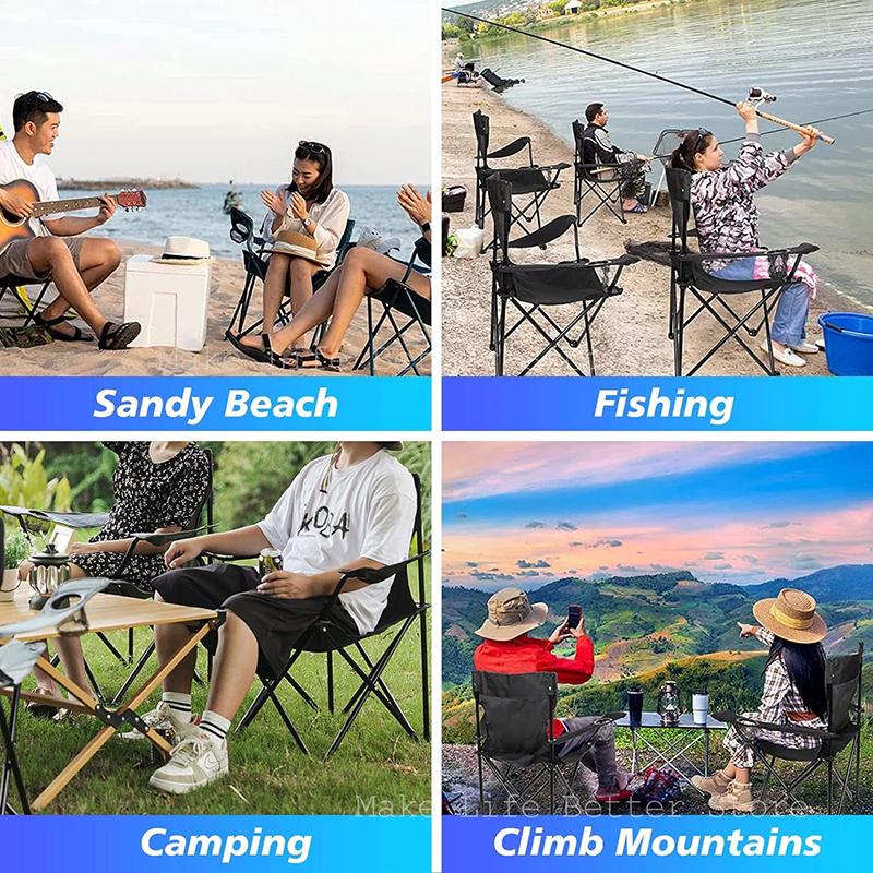 Outdoor Folding Chairs Metal Camping Fishing Chairs Portable  Hiking Picnic Folding Moon Sketching Stools Beach Tourist Stool