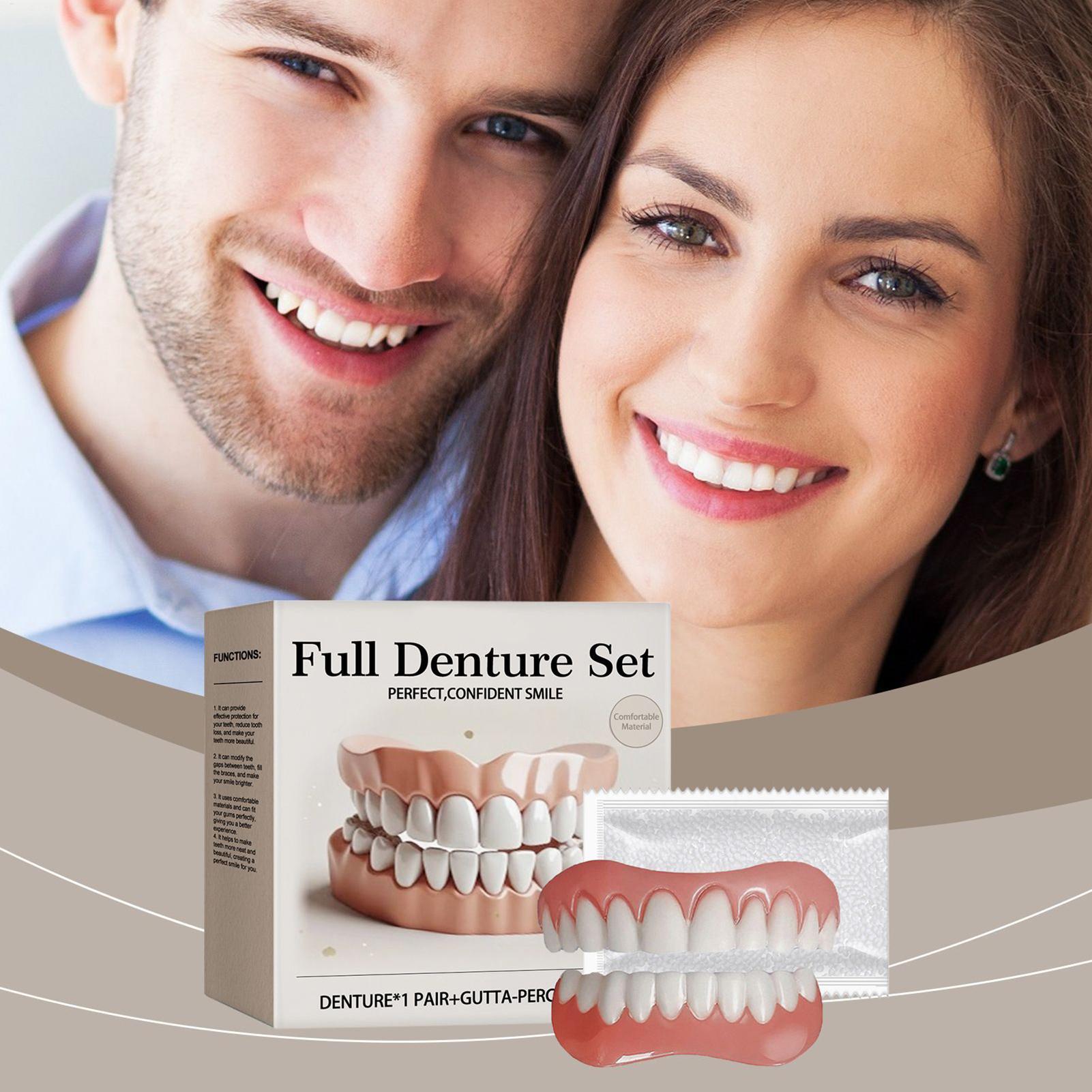 Dentures For Women And Men User Friendly Natural Safe Professional False Teeth Easy And Convenient Denture Modification Kit