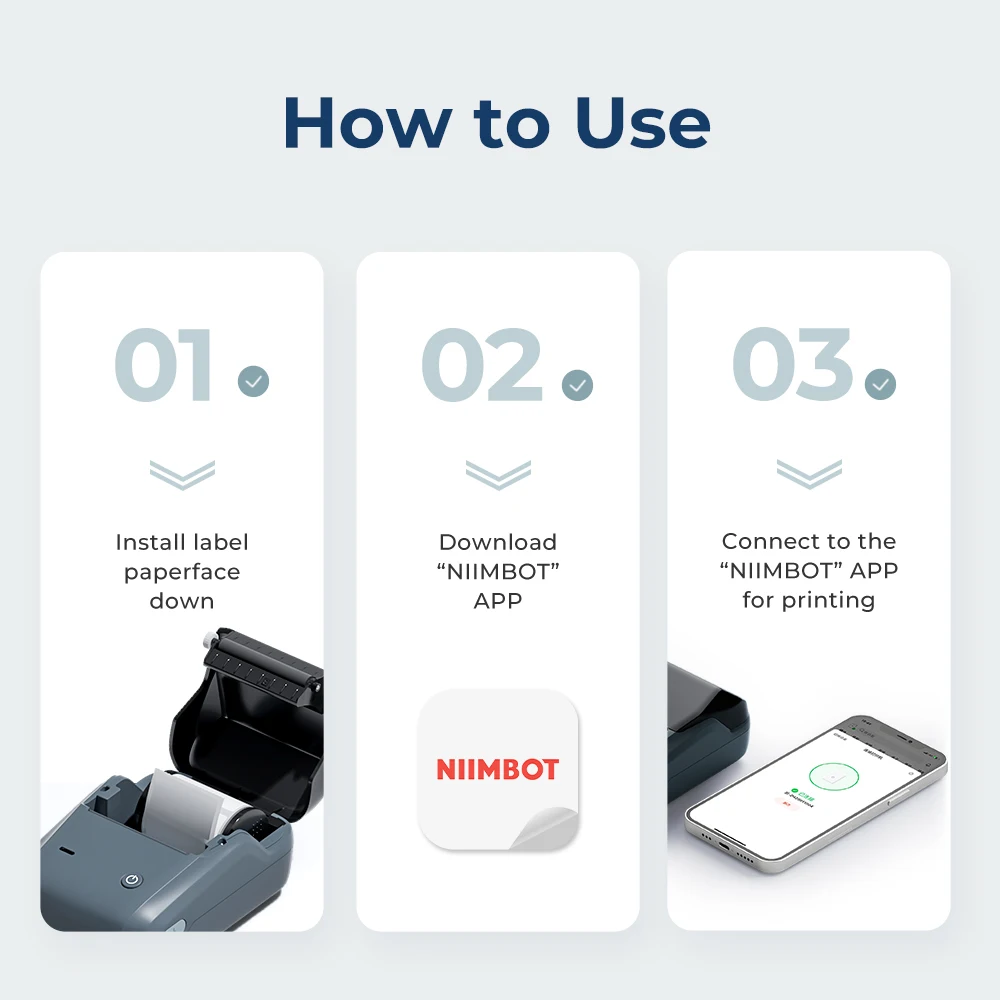 Niimbot B1/B21 เครื่องพิมพ์ฉลากความร้อนไร้สายSelf-Adhesive Pocket Bluetooth Inkless Label Makerสําหรับธุรกิจราคา-สติกเกอร์