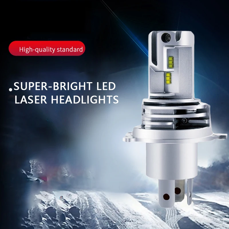 1 pçs h4 led lâmpada do farol da motocicleta csp para carro motocicleta h4 9003 hb2 led hi/lo feixe alto e baixo moto farol 12v 24v