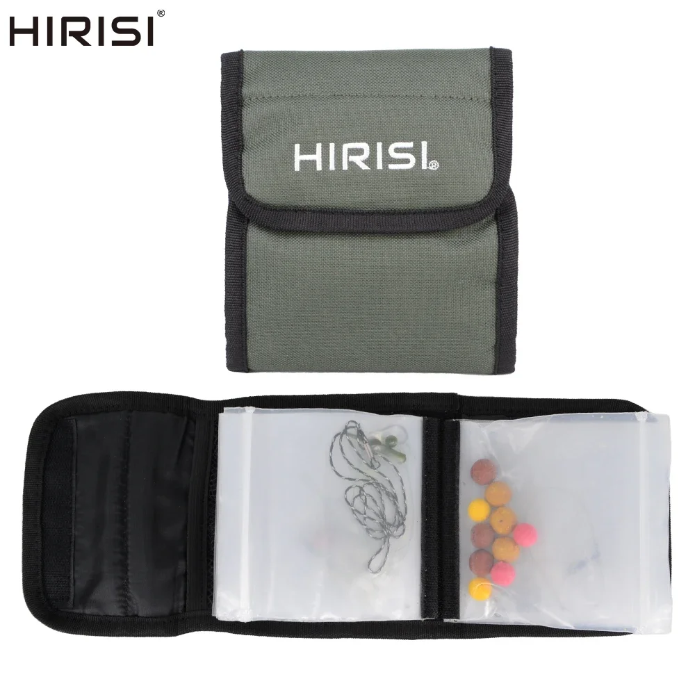Hirisi bolsa de equipamento de pesca, bolsa de armazenamento de acessórios para pesca de carpa, carteira, equipamento de cabelo, bolsa de transporte transparente