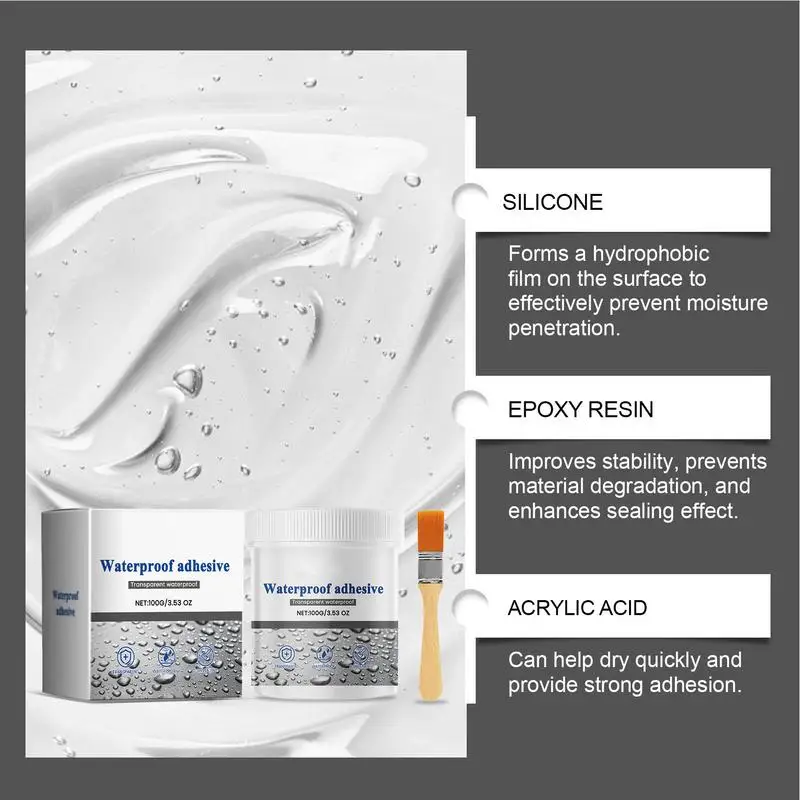 Roof Sealant Waterproof Fast Drying Waterproof Anti-Leakage Agent Waterproof Coating Sealant Invisible Waterproof Glue Practical