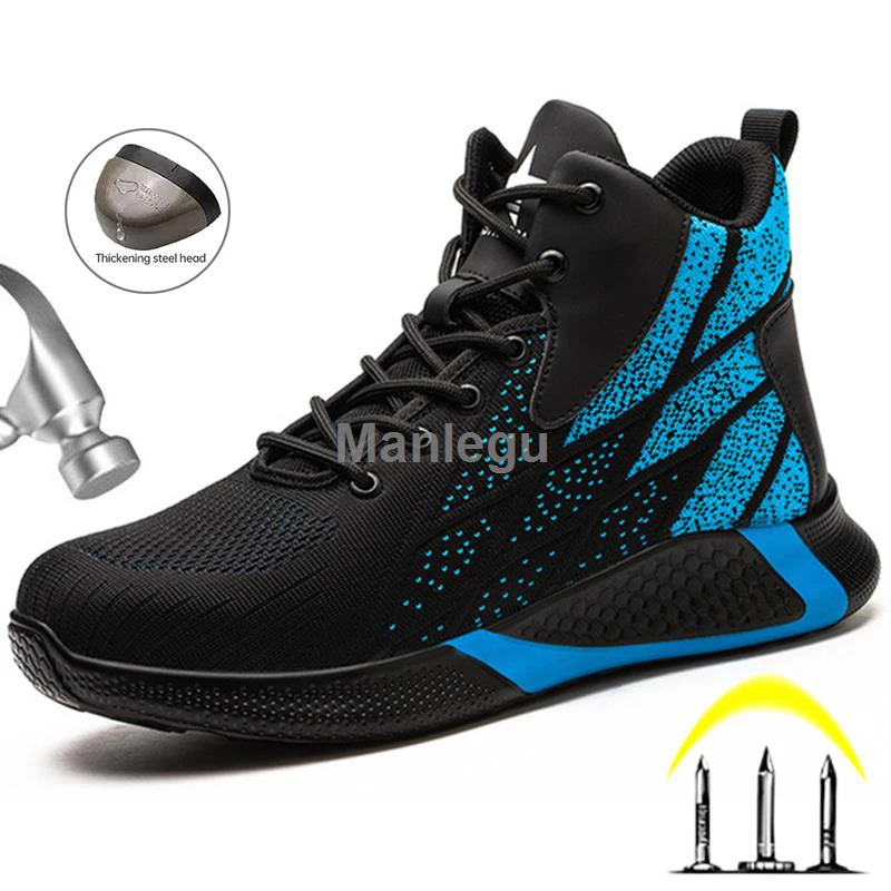 Arbeitsstiefel, Stahlkappe, Sicherheitsschuhe für Herren und Damen, Arbeitsschuhe, Turnschuhe, leichte, pannensichere Sicherheitsschuhe für Herren, unzerstörbare Stiefel